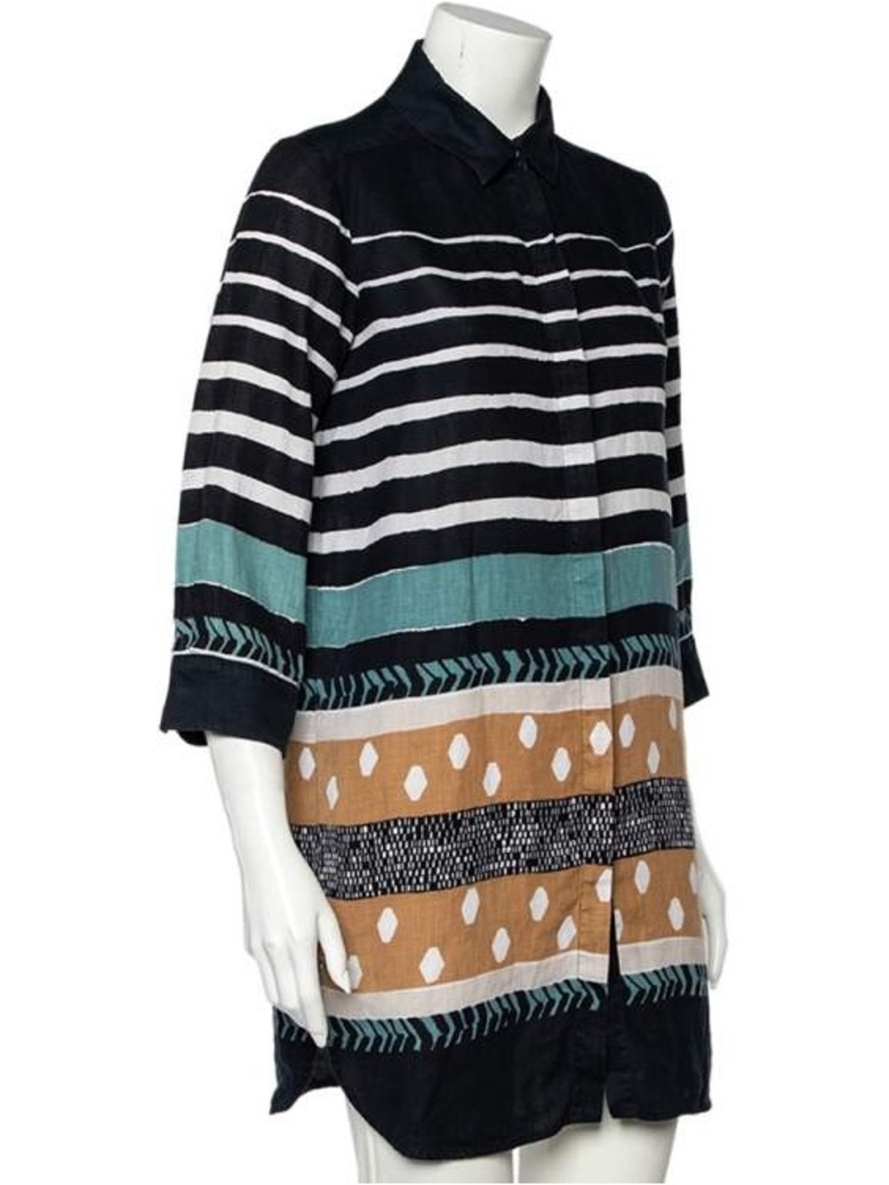 MaxMara Weekend linen pattered shirt dress